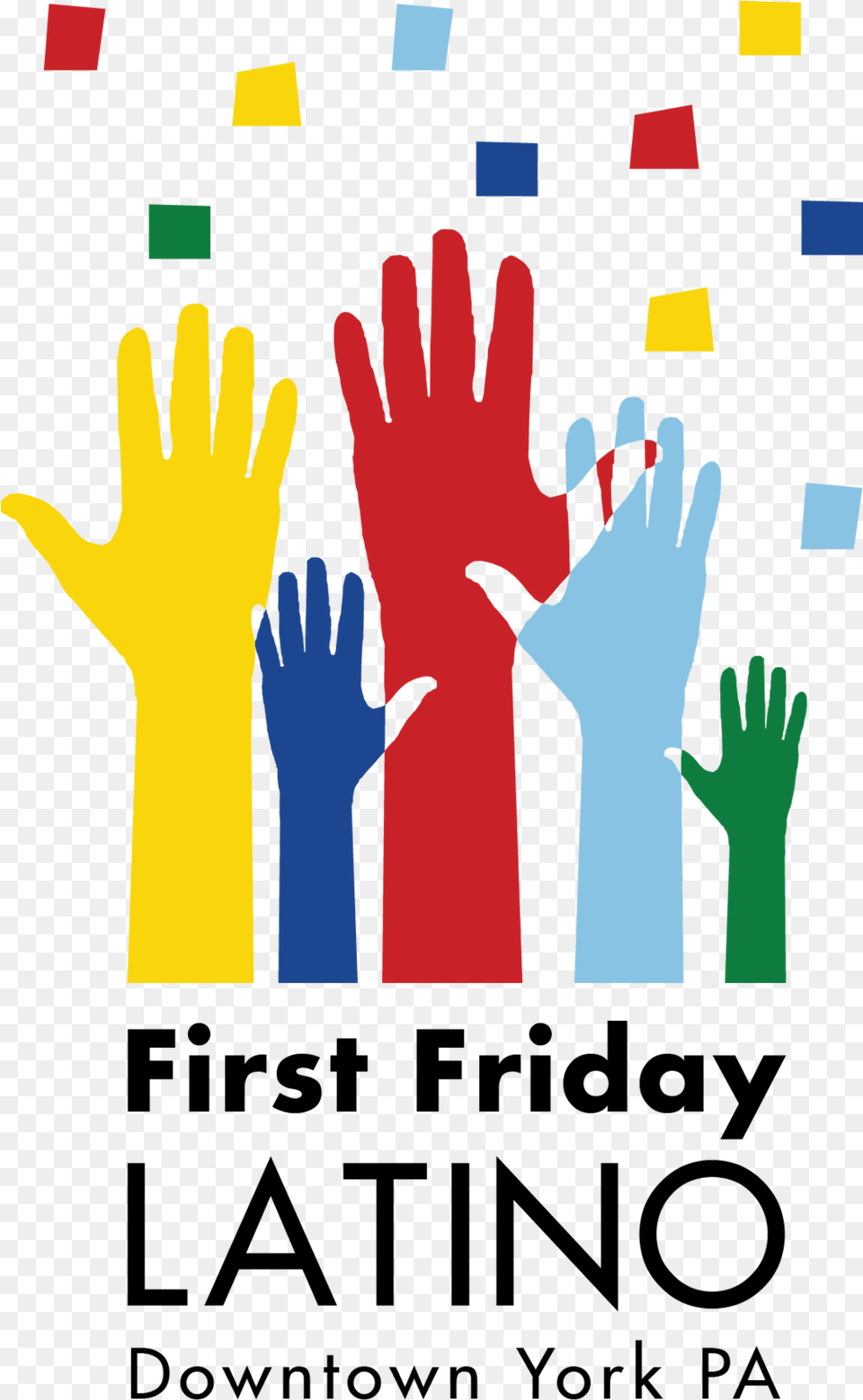 First Friday Latino Logo Illustration, Clothing, Glove, Person, Body Part Free Png