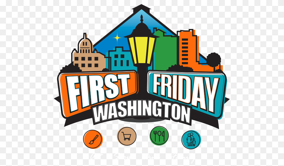 First Fridays A Monthly Summer Event In Downtown Washington, Neighborhood, Advertisement, Poster, Dynamite Png Image