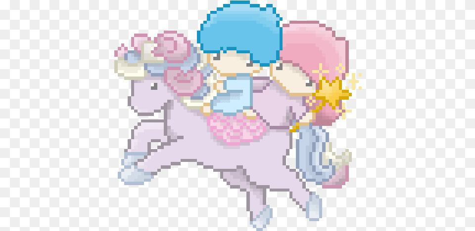 First Gentle Snow Pixel Art Cute Pastel Wallpaper Little Twin Stars Pixel, Baby, Person, Cupid Png Image