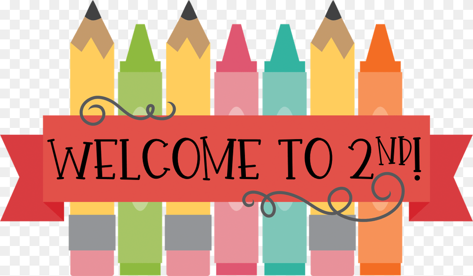 First Grade Clipart Banner Welcome To 2nd Grade Clipart, Crayon Free Png
