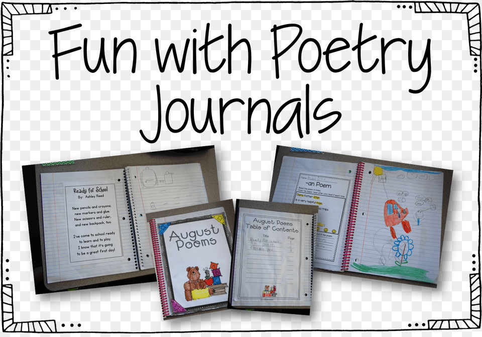 First Grade Poem Journals, Page, Text Png Image