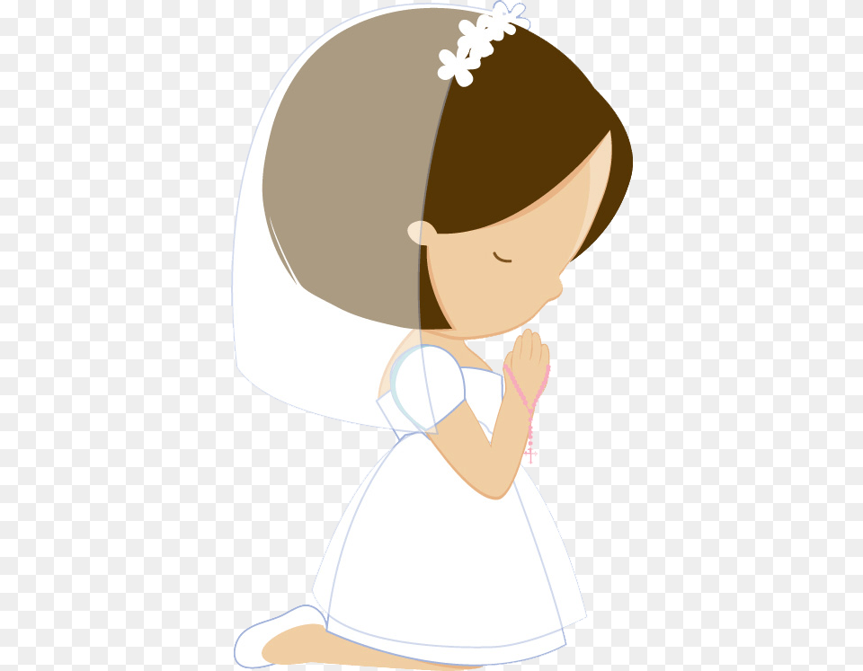 First Holy Communion Girl Clipart, Clothing, Dress, Baby, Person Free Png
