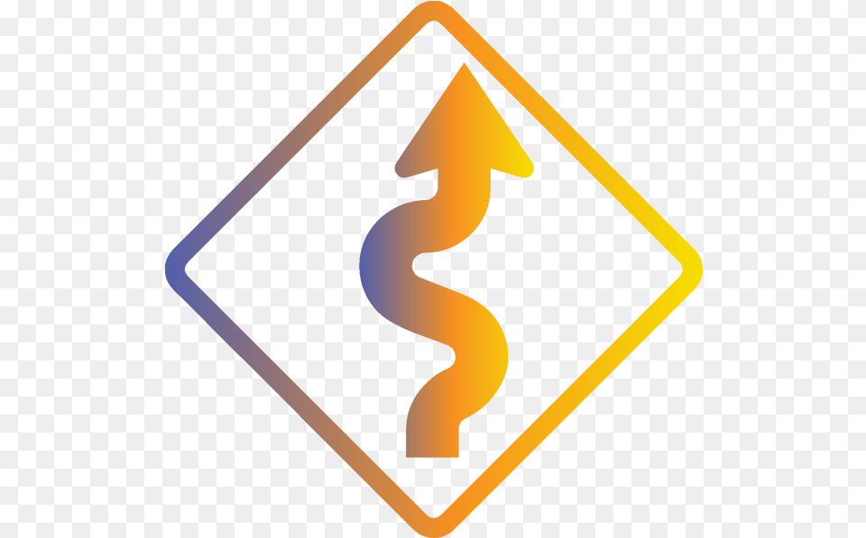 First Impact Icon Arrows On Road Signs Clipart Full Size Curvy Road Sign, Symbol, Light, Road Sign Png