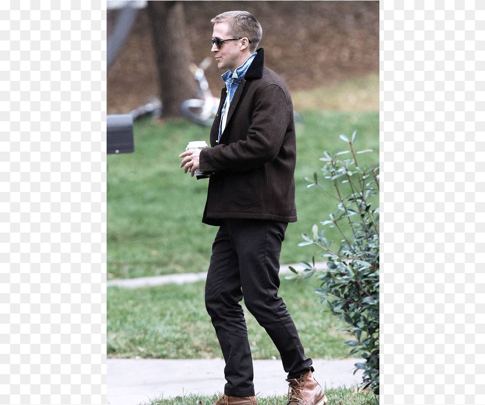 First Man Ryan Gosling Brown Jacket Ryan Gosling First Man, Male, Formal Wear, Person, Coat Png