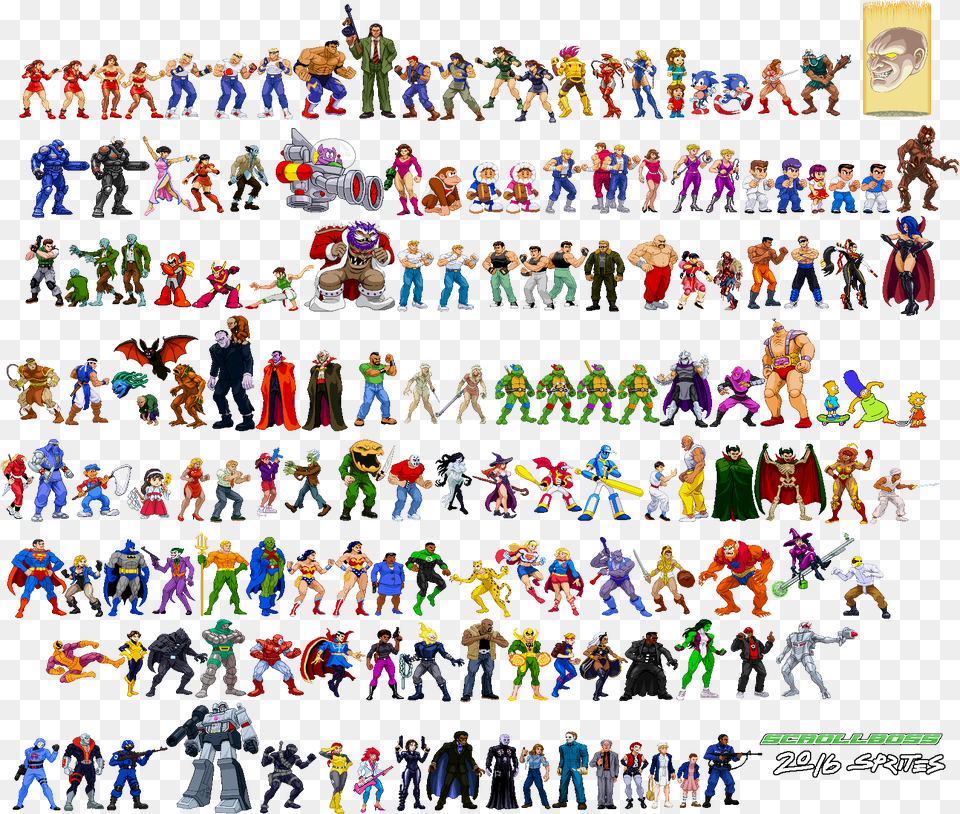 First Of All Let39s See All Of The Sprites That Hit Sprites Dc Comics, People, Person, Art, Collage Png