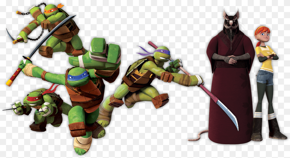 First Official Full Length Teenage Mutant Ninja Turtles Nickelodeon Characters, Girl, Teen, Person, Female Free Png Download