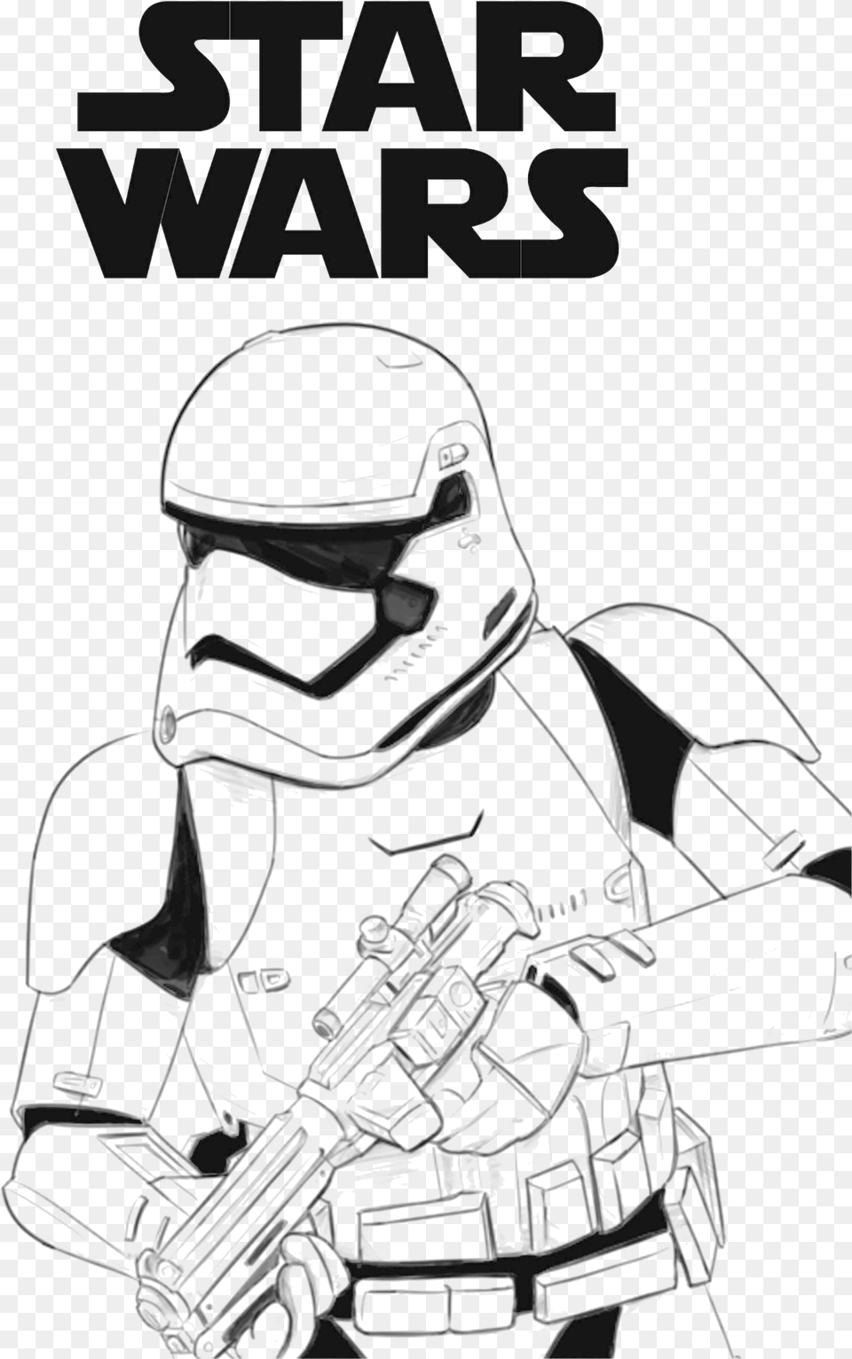 First Order Stormtrooper Coloring, Stencil, Adult, Female, Person Free Transparent Png