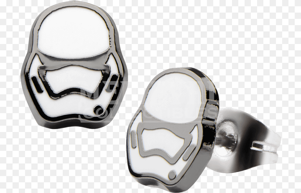 First Order Stormtrooper Stud Earrings Labret Star Wars Piercing, Accessories, Buckle, Helmet Png Image