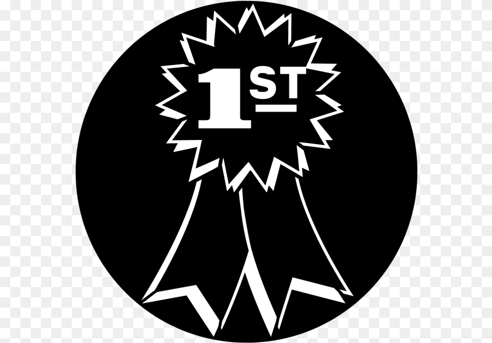 First Place Ribbon, Stencil, Logo, Symbol Free Transparent Png