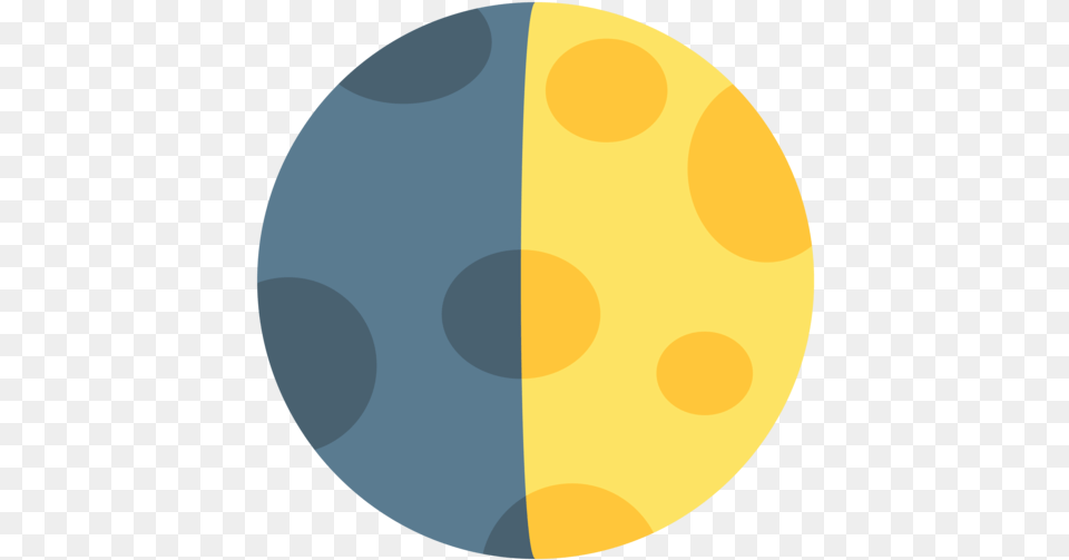 First Quarter Moon Emoji Circle, Sphere, Disk Png Image