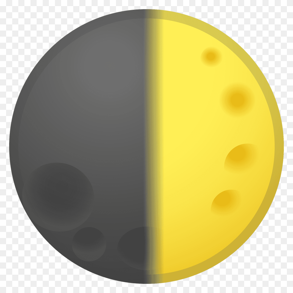 First Quarter Moon Emoji Clipart, Sphere, Disk Free Png Download
