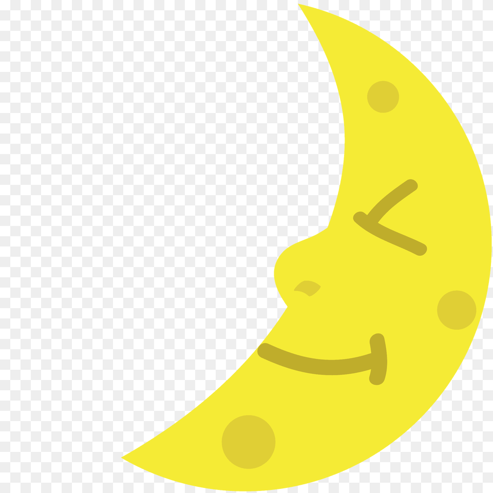 First Quarter Moon Face Emoji Clipart, Astronomy, Plant, Outdoors, Night Free Png
