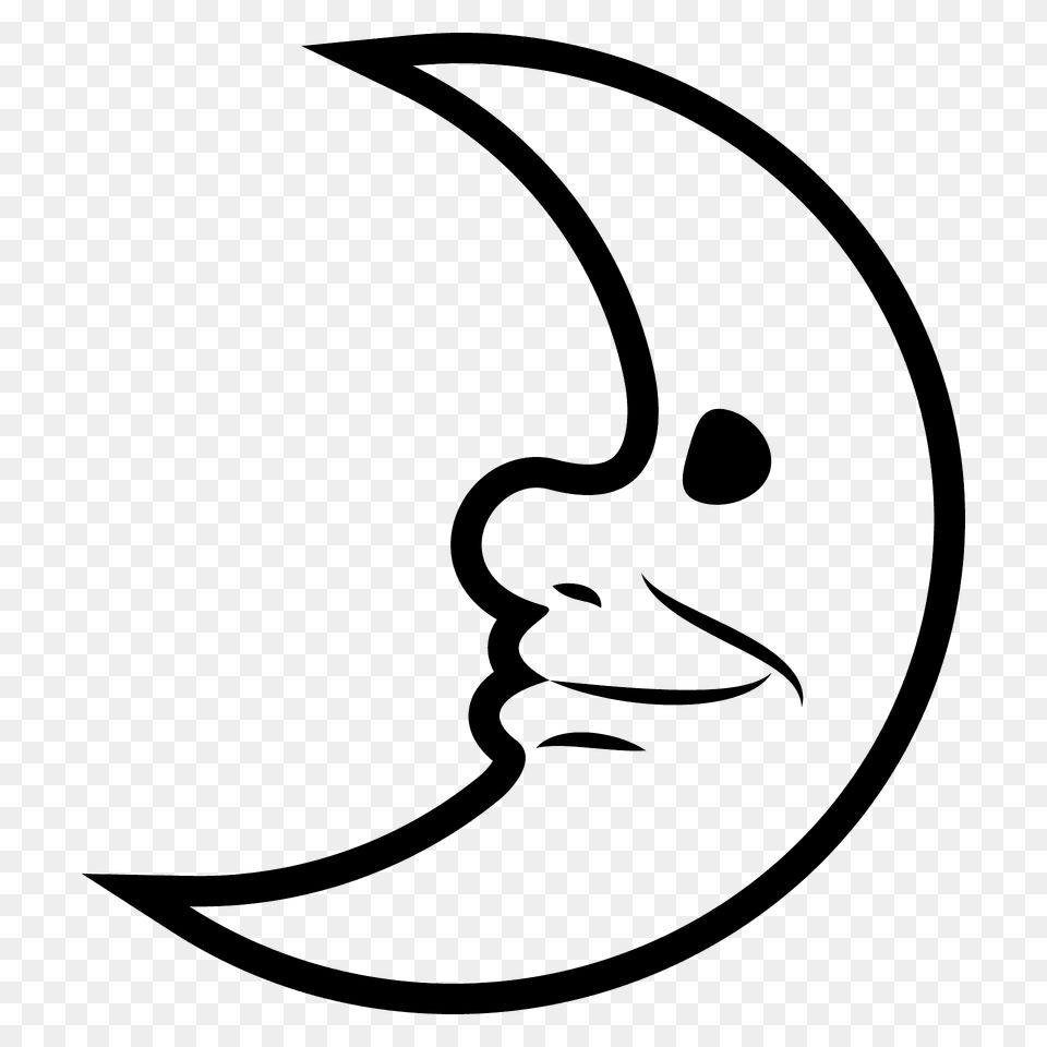 First Quarter Moon Face Emoji Clipart, Astronomy, Nature, Night, Outdoors Png