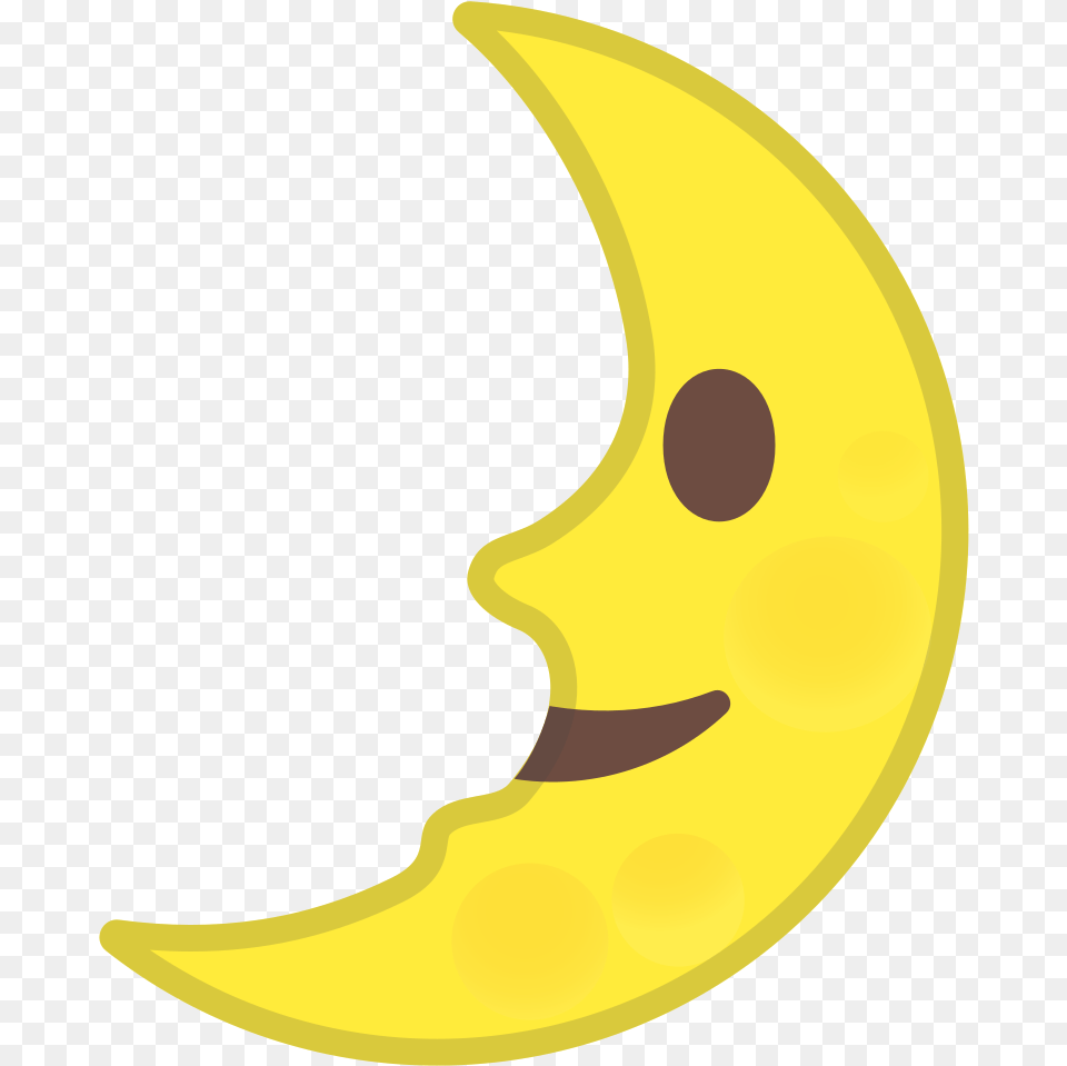 First Quarter Moon Face Icon Crescent, Astronomy, Outdoors, Night, Nature Free Transparent Png