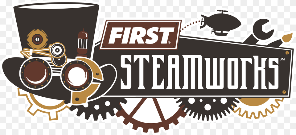 First Robotics Steamworks Logo, Machine, Architecture, Building, Factory Free Png Download