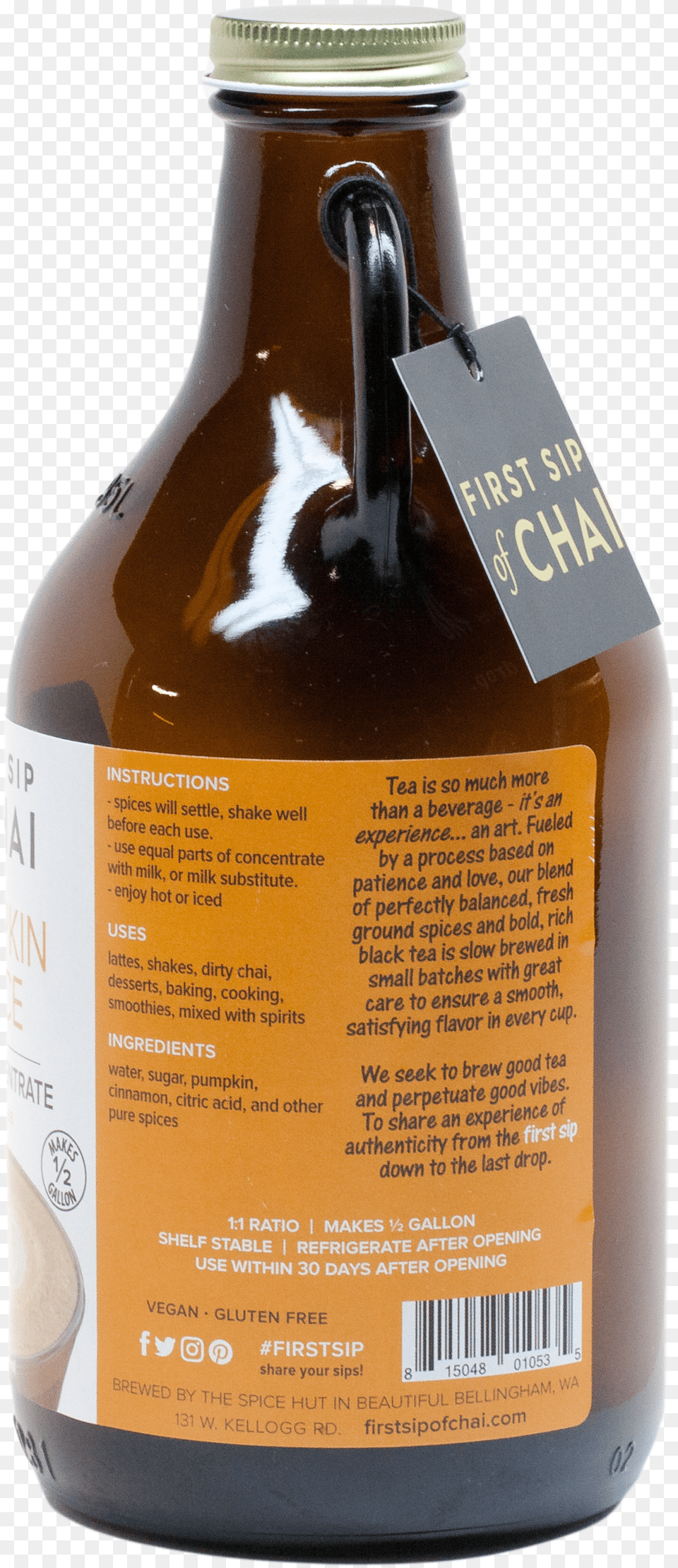 First Sip Of Chai Concentrate Glass Bottle Png