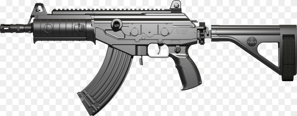 First Slide Galil Ace Pistol 762, Firearm, Gun, Rifle, Weapon Png Image