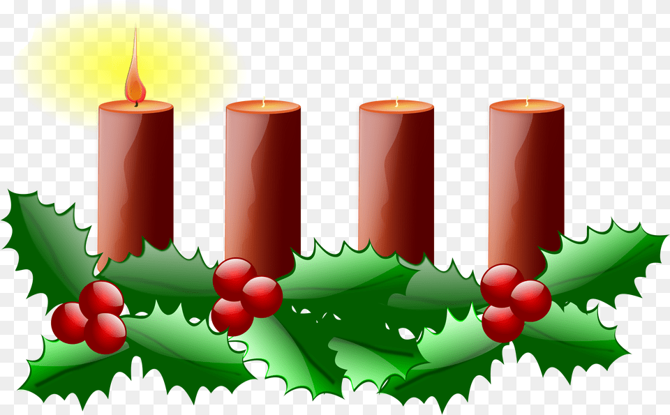 First Sunday In Advent Wreath Clipart Clip Art, Candle Free Transparent Png