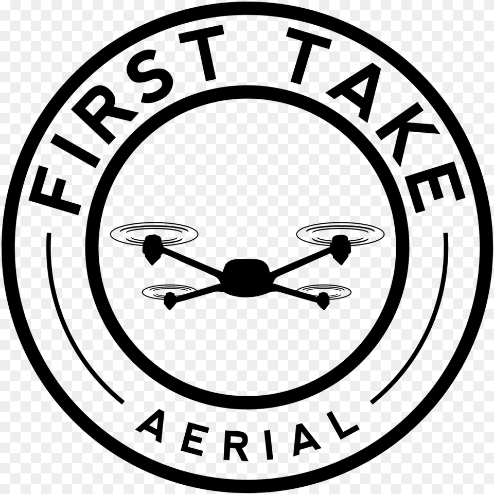 First Take Aerial Logo Circle, Gray Png