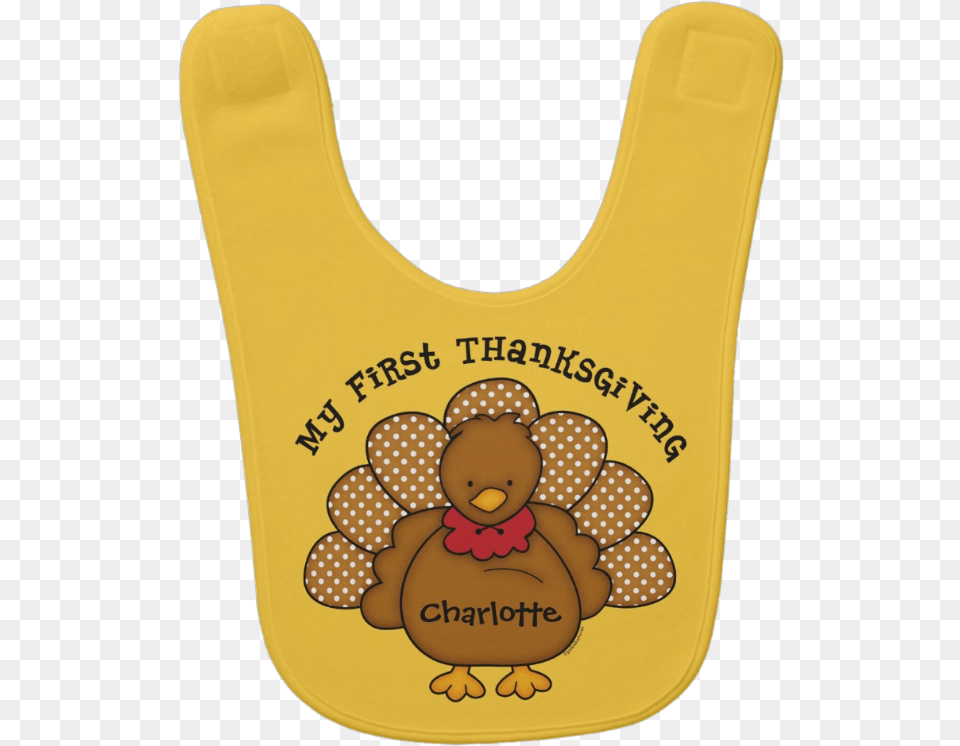 First Thanksgiving Personalized Baby Bib Cartoon, Person Free Png