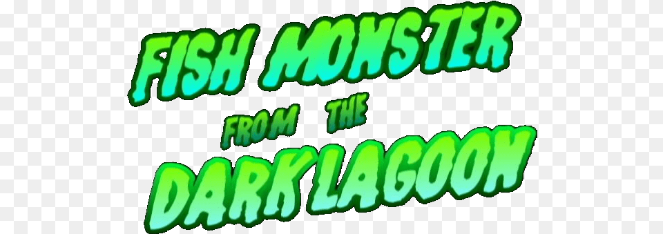 Fisch Monster From The Dark Lagoon Logo Halloween Foto Illustration, Green, Text, Dynamite, Weapon Free Png