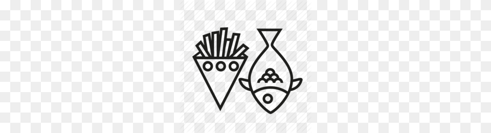 Fish And Chips Icon Clipart Fish And Chips French, Pattern, Embroidery, Postage Stamp, Text Free Png