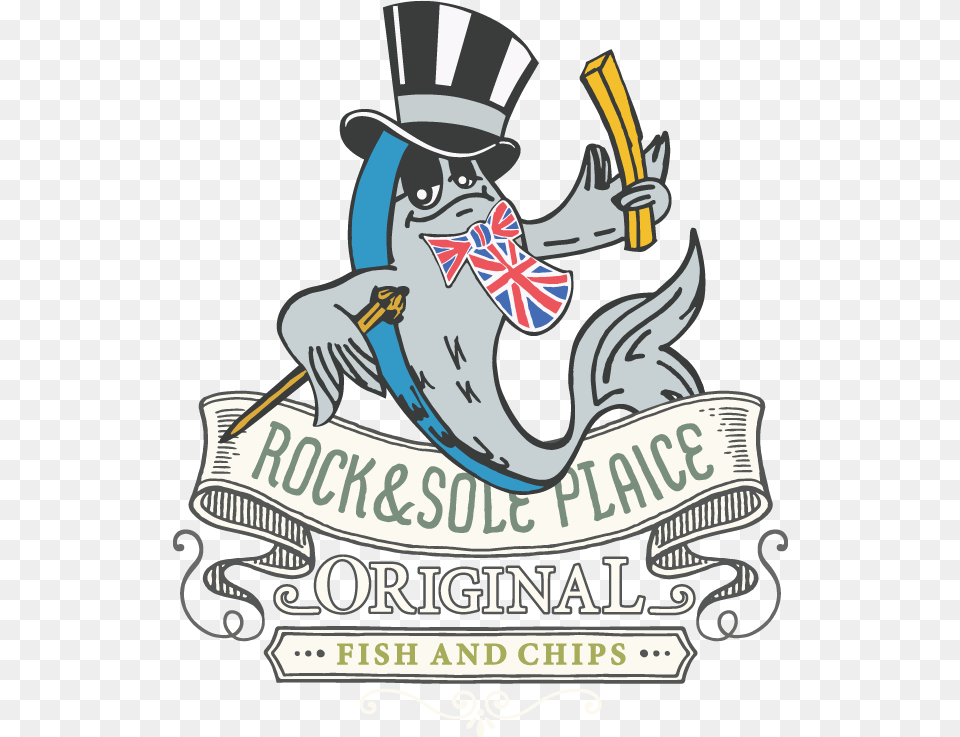 Fish And Chips Rock And Sole Plaice, Advertisement, Poster, Person Free Png Download