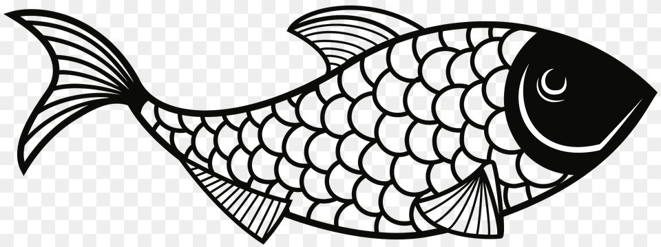 Fish Black And White Clipart, Animal, Food, Mullet Fish, Sea Life Free Png Download
