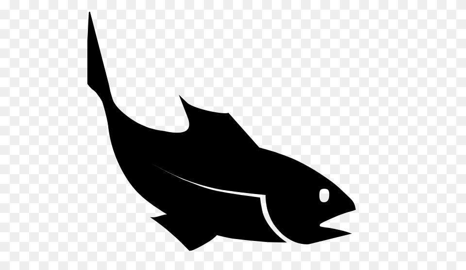 Fish Black Clipart, Gray Free Transparent Png