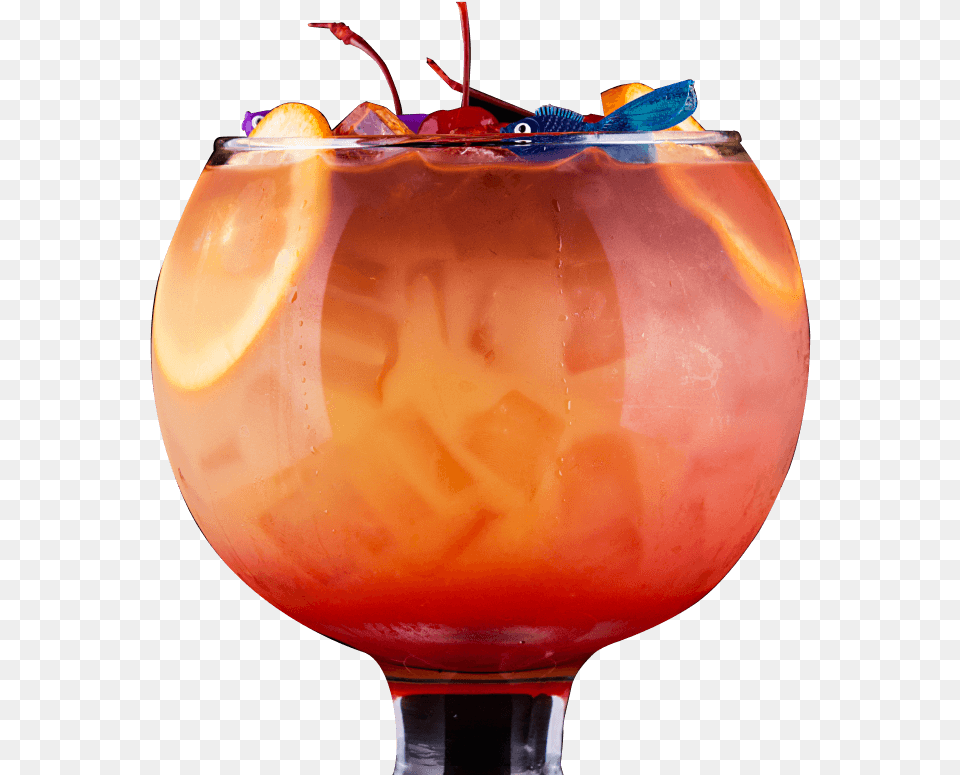 Fish Bowl Cocktail Fish Bowl Drink, Alcohol, Beverage, Glass Free Png Download