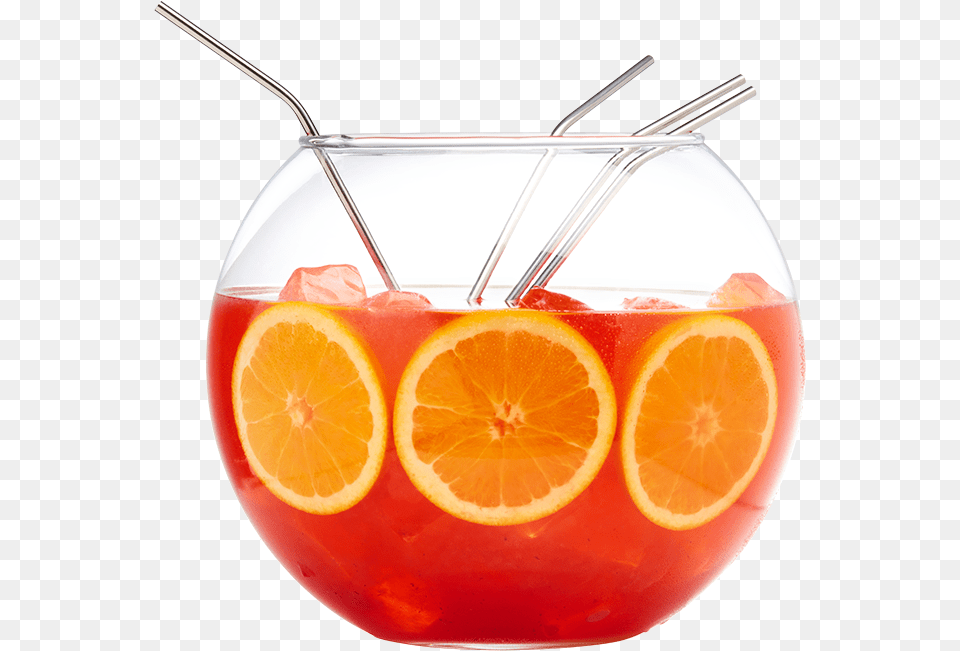 Fish Bowl Cocktail Transparent, Produce, Plant, Orange, Fruit Png Image