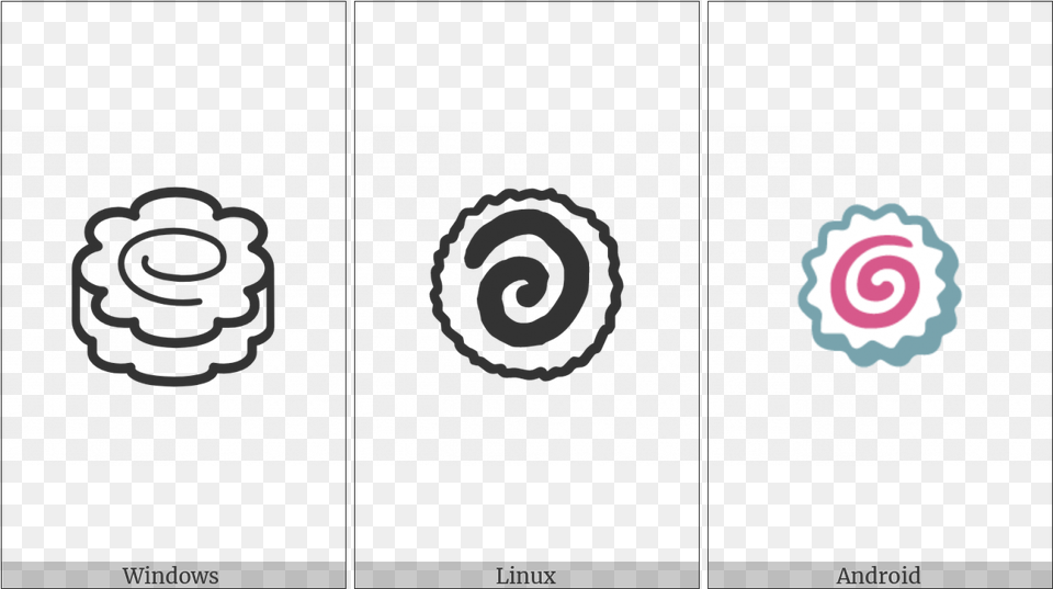 Fish Cake With Swirl Design On Various Operating Systems Circle, Spiral, Coil, Machine Free Png