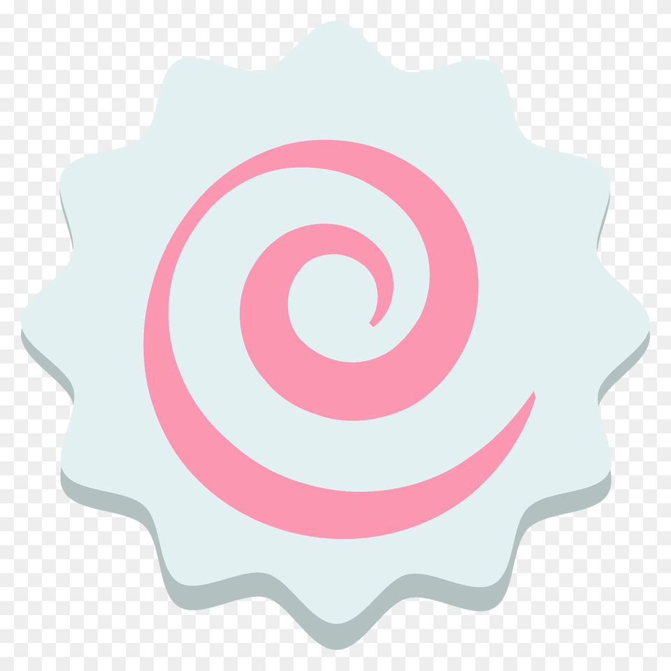Fish Cake With Swirl Emoji Clipart, Spiral, Coil, Animal, Invertebrate Free Transparent Png