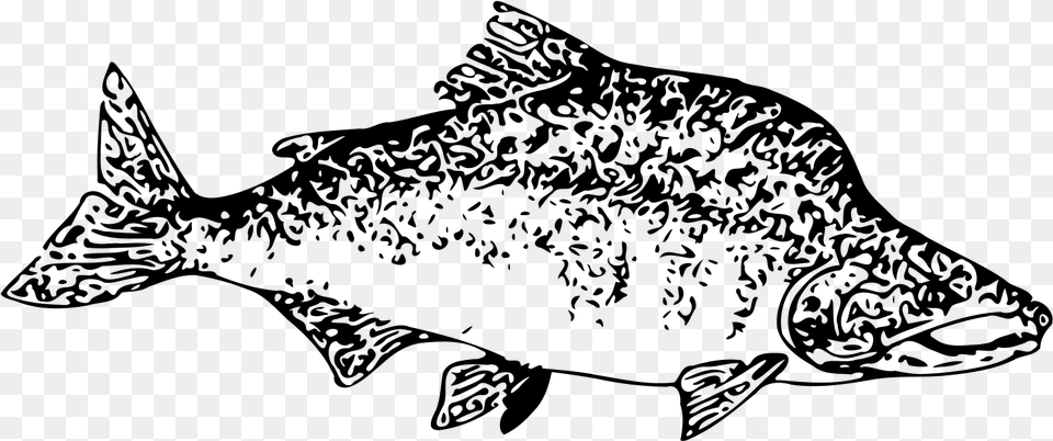 Fish Clip Art, Gray Free Png