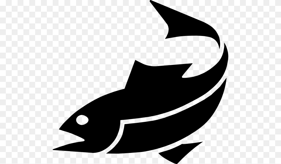 Fish Clip Art, Gray Free Png