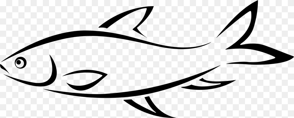 Fish Clipart Open Mouth, Gray Png Image