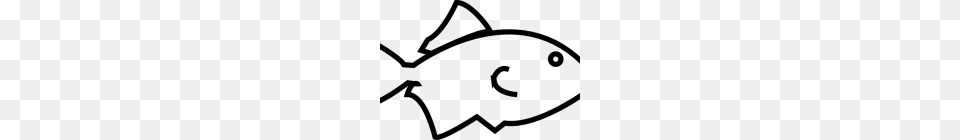 Fish Clipart Outline Fish Outline, Gray Free Png