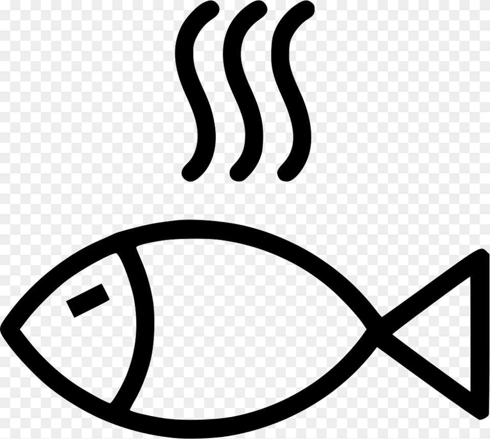 Fish Cooked Hot Dish Cooked Fish Icon, Stencil, Bow, Weapon Png Image