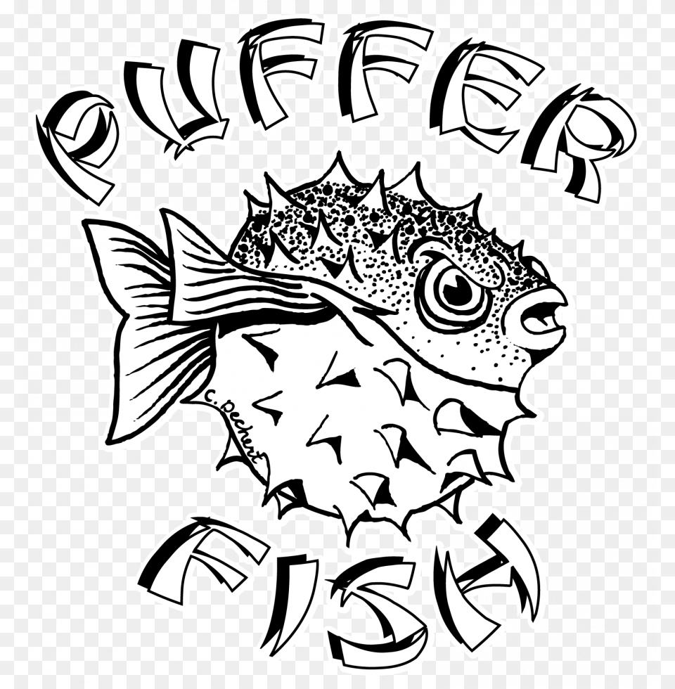 Fish Drawing Easy Video Cute Tutorial Betta Books Pufferfish Drawings, Animal, Sea Life, Art, Baby Png Image