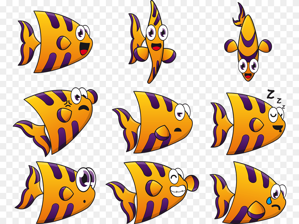 Fish Emoji Expressions Emotions Cute Happy Angry, Animal, Sea Life Free Transparent Png