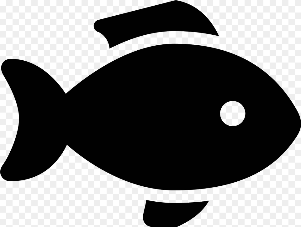 Fish Food Filled Icon Fish Clipart Black And White, Gray Free Png Download