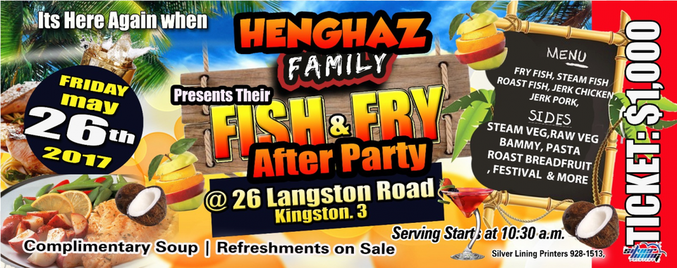 Fish Fry After Party 26 Langston Road Kingston 3 Friday Fish Fry Tickets Jamaica, Advertisement, Poster Free Transparent Png