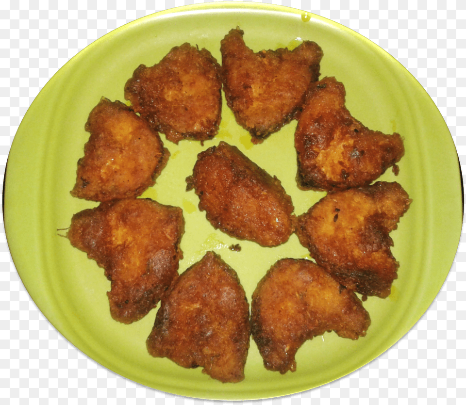 Fish Fry Coated With Flour Chicken, Food, Fried Chicken, Nuggets, Plate Free Png Download