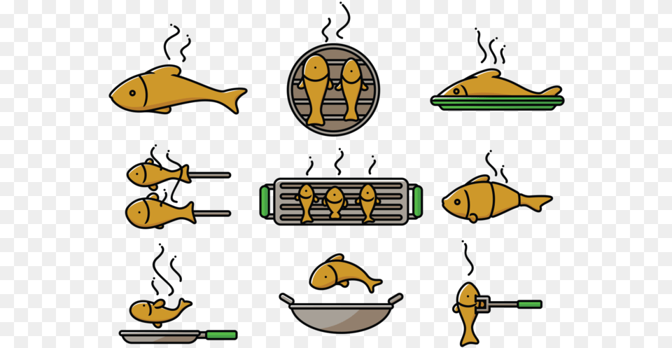 Fish Fry Icons Vector, Animal, Sea Life Free Transparent Png