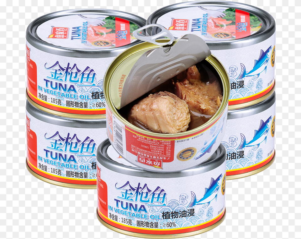 Fish Home Fragrant Oil Immersed Tuna 185g6 Cans Ready Convenience Food, Aluminium, Can, Canned Goods, Tin Png