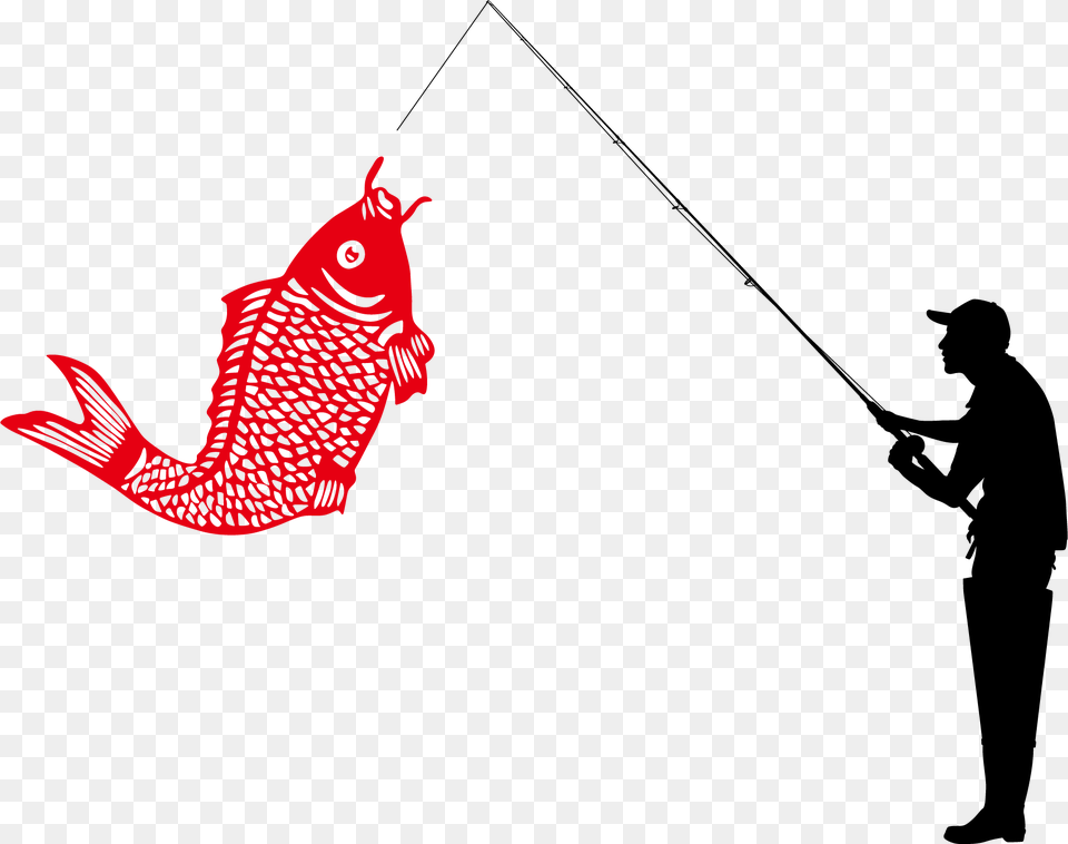 Fish Hook And Line Clipart Svg Fishing Man With Fishing Hook, Leisure Activities, Outdoors, Water, Adult Free Transparent Png