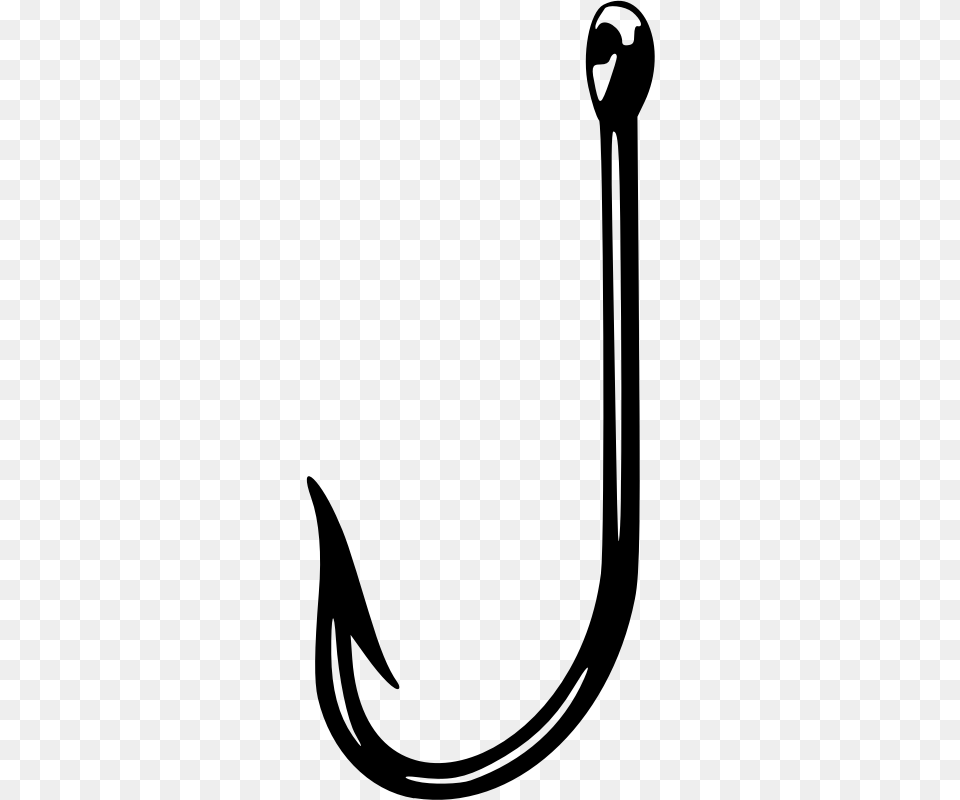 Fish Hook Clipart Gallery Images, Gray Png Image