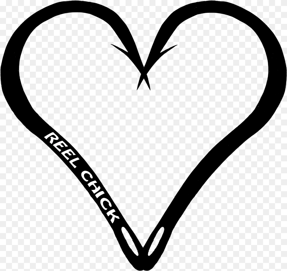 Fish Hook Heart Outline Free Transparent Png