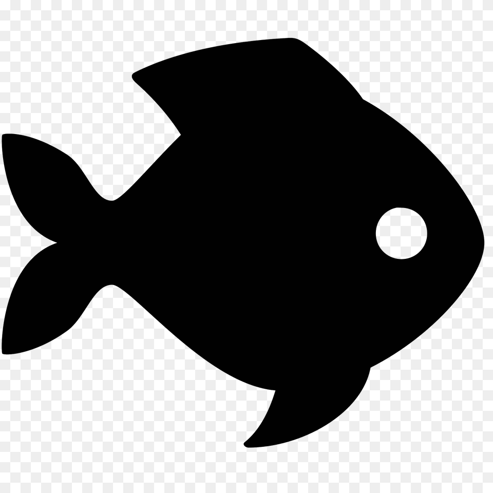 Fish Icon, Gray Png Image