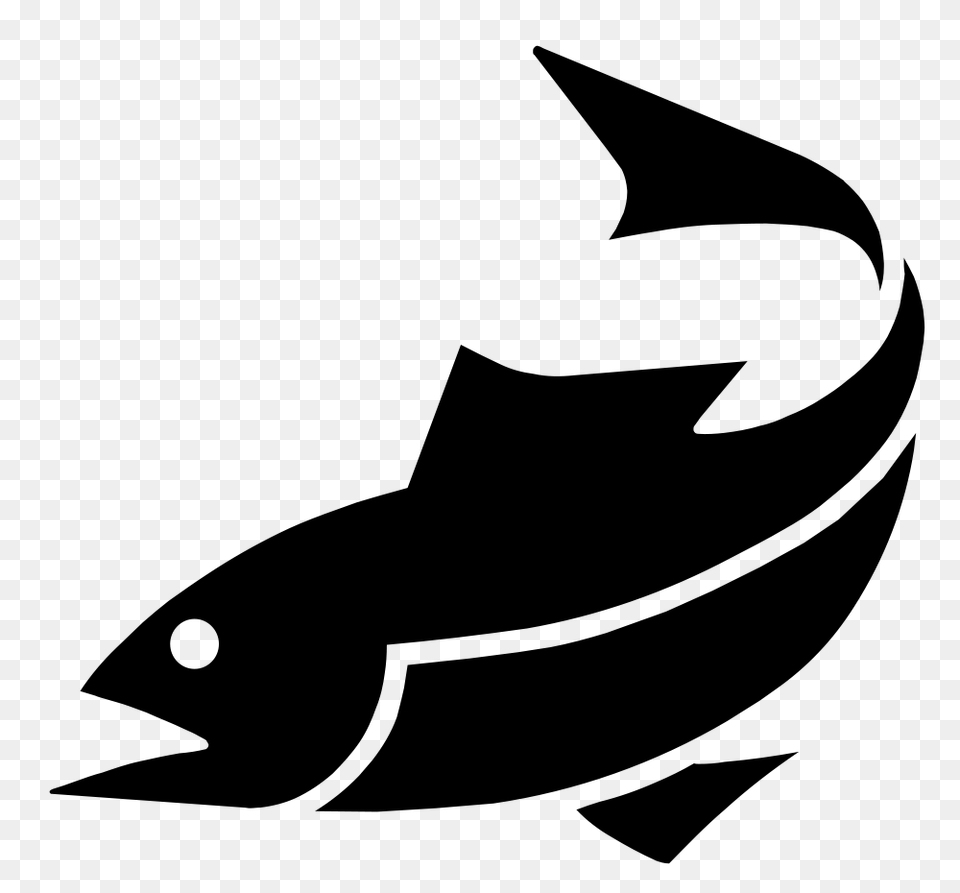 Fish Icon, Gray Free Png